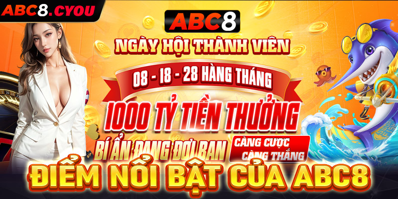 Những điểm nổi trội được tìm thấy tại sân chơi cá cược ABC8