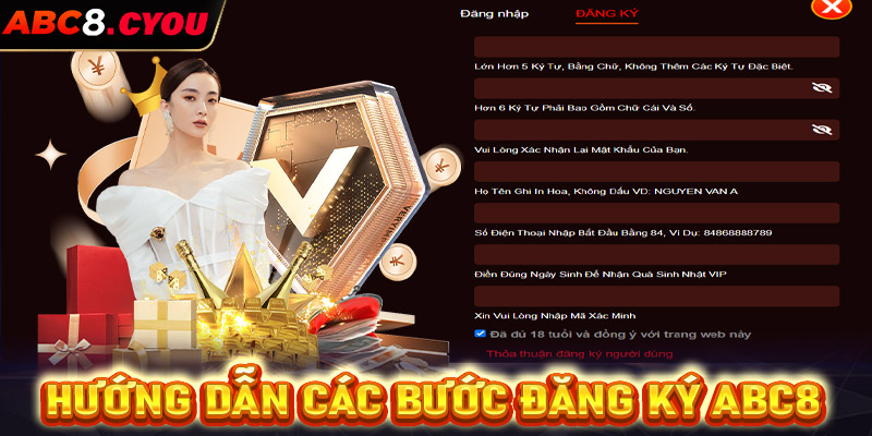 Hướng dẫn chi tiết các bước đăng ký Abc8 cực kỳ đơn giản